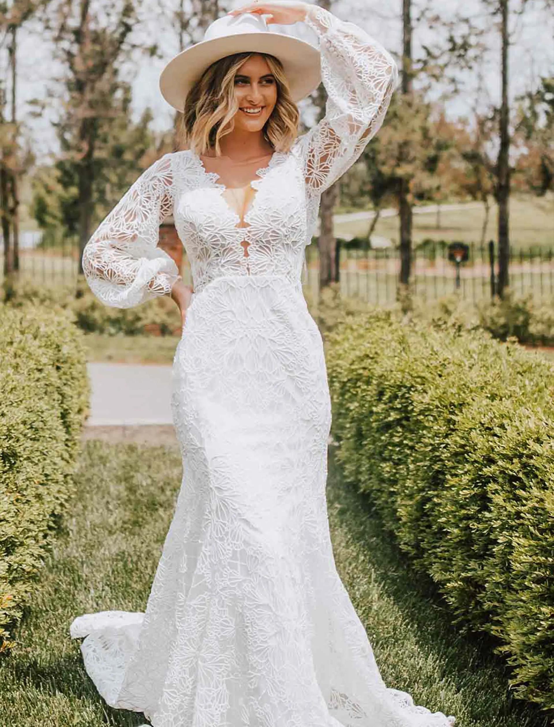 Model wearing a Spring 2020 Collection bridal gown
