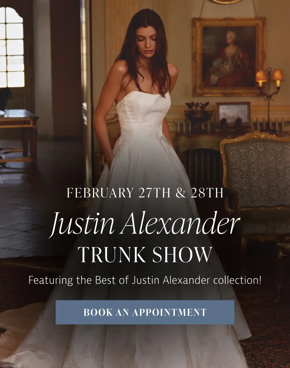 Justin Alexander Trunk Show at something Blue Shoppe in AL